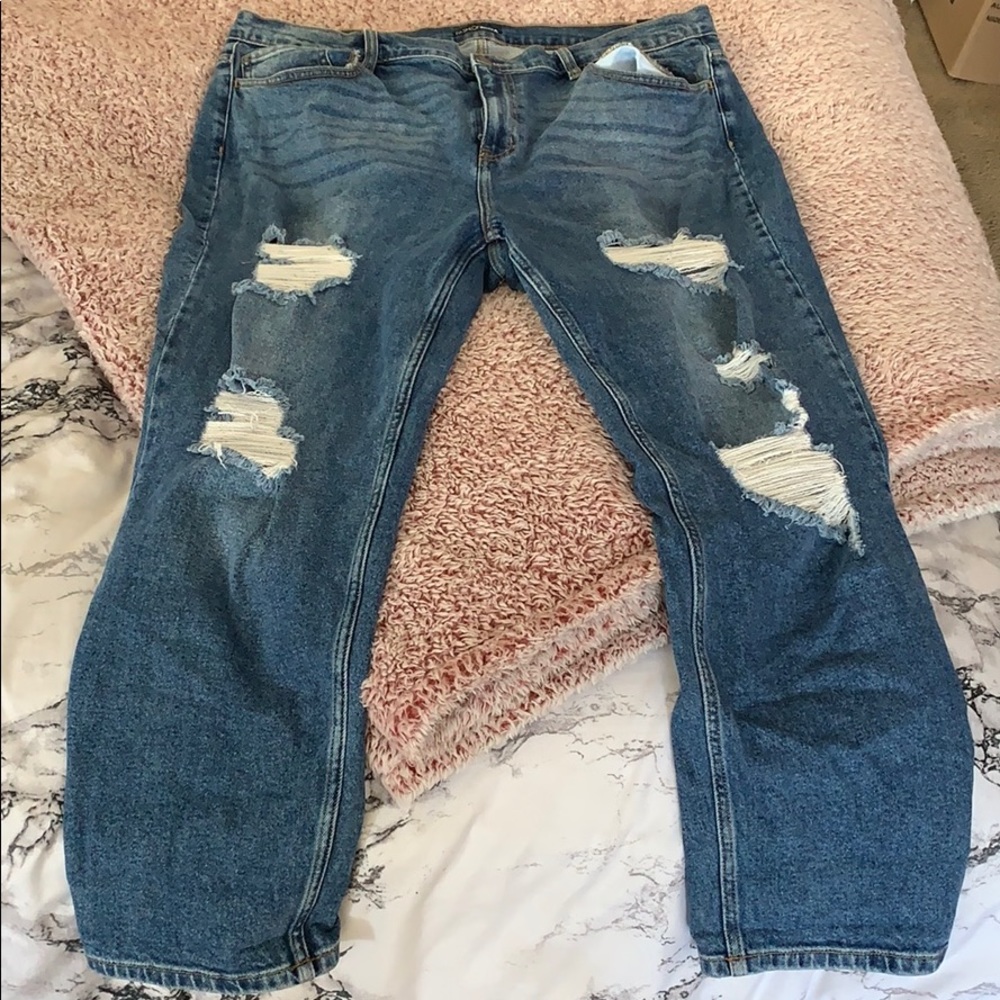 Distressed Mom Jeans
